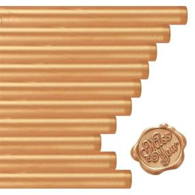 img 4 attached to Set of 10 Bronze Sealing Wax Sticks for Vintage Wax Seal Stamp and Letters - Ideal for Wedding Invitations, Wine Packages, Cards, Envelopes, Party Invitations, DIY Gifts