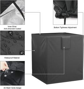 img 2 attached to NEAGLORY Outdoor AC Unit Cover - Durable, 🌬️ Waterproof, Windproof, Snowproof - Fits 24X24X30 Inch Air Conditioners