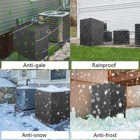 img 1 attached to NEAGLORY Outdoor AC Unit Cover - Durable, 🌬️ Waterproof, Windproof, Snowproof - Fits 24X24X30 Inch Air Conditioners