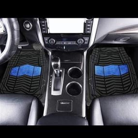 img 3 attached to 🚗 August Auto All Weather Two Tone Car Floor Mats - Universal Fit for Cars, Sedans, SUVs, Trucks, and Vans, Set of 4pcs