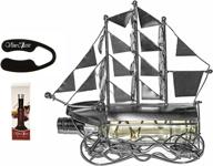 🍷 ultimate wine lover's set: fabulous sailboat wine bottle holder with foil cutter and vacuum stopper логотип