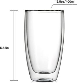 img 4 attached to 🥃 CnGlass Classic Insulated High Borosilicate Tumbler - Optimal Barware Cup