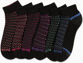 img 2 attached to 🧦 6 Pack of Reebok Girls' Quarter Cut Socks with Arch Compression and Cushion Comfort