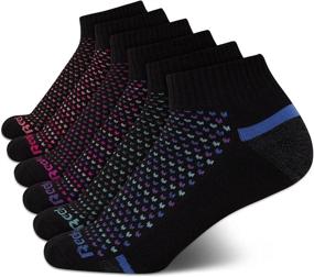 img 4 attached to 🧦 6 Pack of Reebok Girls' Quarter Cut Socks with Arch Compression and Cushion Comfort