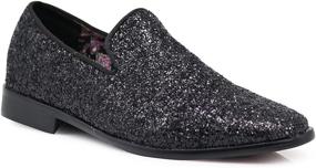 img 4 attached to Enzo Romeo Vintage Glitter Loafers - Men's Slip-On Shoes