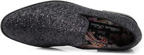 img 1 attached to Enzo Romeo Vintage Glitter Loafers - Men's Slip-On Shoes