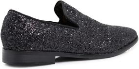 img 2 attached to Enzo Romeo Vintage Glitter Loafers - Men's Slip-On Shoes