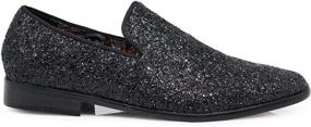 img 3 attached to Enzo Romeo Vintage Glitter Loafers - Men's Slip-On Shoes