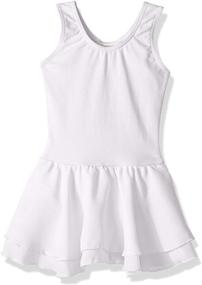 img 2 attached to 👗 Capezio Girls' Classic Double Layer Skirt Tank Dress: A Perfect Combination of Elegance and Comfort!