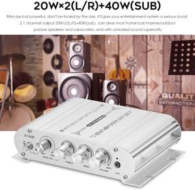 img 2 attached to 🔊 Compact HiFi Stereo 2.1 Channel Audio Amplifier: Ideal for Home, Car & Marine Subwoofers