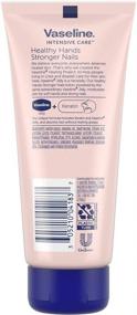 img 1 attached to Лосьон Vaseline Intensive Care для здоровых рук и крепких ногтей - набор из 3 штук (3.4 жидких унции / 100 мл): эффективное увлажнение и укрепление ногтей.