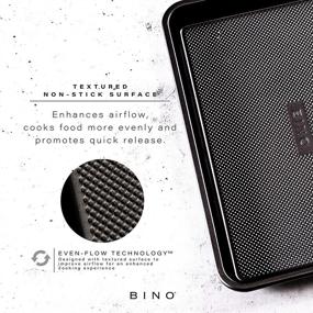 img 1 attached to 🍪 BINO Bakeware Nonstick Cookie Sheet Baking Tray, 9 x 13 Inch - Black, Premium Quality with Even-Flow Technology, Dishwasher Safe & Non-Toxic: A Complete Review