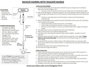 img 1 attached to Камера заднего вида PYvideo с ручкой откидного багажника для Tacoma (05-14) Универсальный монитор (RCA) - Черный