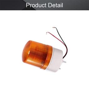 img 1 attached to Othmro Warning Light Bulb Industrial Signal Tower Lamp Plastic Electronic Parts Rotate With Sound 12V 2W 90DB Yellow TB-1081J 1Pcs
