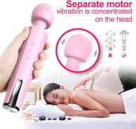 💆 unleash ultimate relaxation with upgraded personal wand massager - 20 magic vibration modes - cordless, handheld & magnetic charging - waterproof & whisper quiet - ideal for neck, shoulder, back & full body massage (pink) логотип