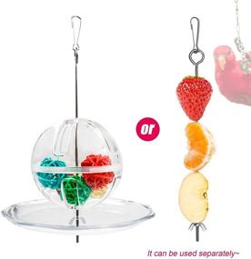 img 2 attached to 🦜 S-Mechanic Foraging Hanging Parrot Toy: Creative Ball for Chewing, Perching, and Playtime with Cockatiel, Conure, African Grey, Amazon, and Parakeet Birds - Ideal for Small to Medium Parrots