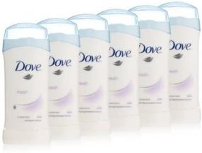 img 4 attached to Dove Invisible Solids, Fresh 1.6 oz Stick: Pack of 6 - Long-lasting Protection and No White Marks