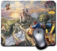 🐭 disney beauty and the beast mouse pad - non-slip rubber funny cute mat for gaming and gift - enhanced seo logo