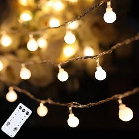 img 4 attached to 🌍 Globe String Lights: 59 Ft 100 LED Fairy Lights with Remote Timer - Perfect for Christmas, Wedding, Bedroom, Patio & More!