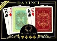 🎴 da vinci italian 100% plastic playing cards - 2-deck set poker size jumbo index, complete with hard shell case and 2 cut cards логотип