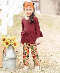 img 2 attached to 👚 RuffleButts Ruffled Knit Top with Bell Sleeve for Baby and Toddler Girls