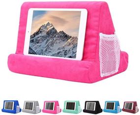 img 4 attached to 📱 Joinhome Soft Pillow Tablet Pillow Stand for iPad - Mult-Angle Tablet & Phone Holder Lap Stand with Mobile Phone Holder