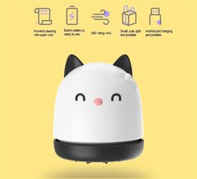 img 3 attached to 🐱 Mini USB Desktop Vacuum Cleaner – Table Cat Vaccum for Collecting Scraps, Ideal Kitchen Gadget and Office Supply for Students, Women, and Moms