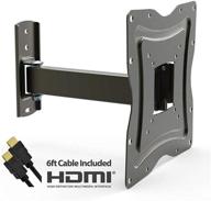 📺 ul certified full motion tv wall mount: tilt, swivel & hdmi cable included for 10"-50" flat-panel tvs логотип