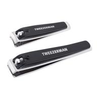 top quality tweezerman stainless steel nail clipper set - model 4015-r: a must-have for effortless nail care! logo