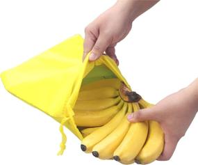 img 3 attached to 🍌 Water-Resistant Drawstring Banana Bag for Extending Freshness and Oxygen-Free Storage