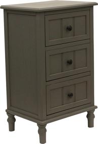 img 2 attached to Enhance Your Décor with Décor Therapy Accent Table's Eased Edge Grey Finish