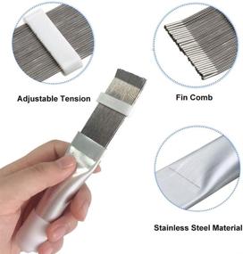 img 1 attached to 🔧 Optimized 3-Piece Tool Set for Air Conditioner Condenser Fin Cleaning: Stainless Steel Fin Comb, Refrigerator Coil Cleaning Whisk Brush, and Multifunction Plastic Brush Accessory