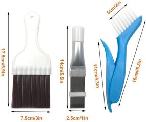 img 3 attached to 🔧 Optimized 3-Piece Tool Set for Air Conditioner Condenser Fin Cleaning: Stainless Steel Fin Comb, Refrigerator Coil Cleaning Whisk Brush, and Multifunction Plastic Brush Accessory