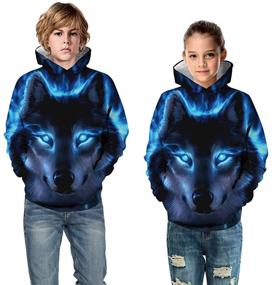 img 2 attached to Realistic Sweatshirts for Children: Boys' Pullover Clothing by NEWSIAMESE
