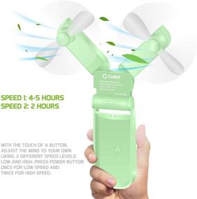 img 1 attached to 🌬️ Cellet 2-In-1 Portable Handheld Mini Fans: USB Rechargeable, Lightweight - Ideal for Home, Office, Summer, Travel, and Outdoor Activities (White)