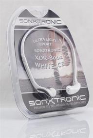 img 3 attached to 🎧 SONXTRONIC Xdr-8001 Белый ICE Ультралегкие Вертикальные Спортивные Наушники для бега с чехлом - Белый/Серебряный (стиль mdr-w08l)