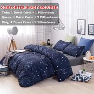 🌟 premium twin size kids' duvet cover sets - 2 pc comfort hub bedding set for boys & girls with ykk zipper, pillow sham - twin constellation blue logo