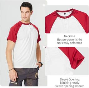 img 1 attached to 👕 Stylish Henley Sleeve Fashion Summer T-Shirt for Men's Clothing and Shirts: A Must-Have!