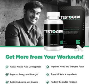 img 1 attached to 💪 Testogen Testosterone Booster: Natural Male Vitality Supplement to Combat Low Testosterone, Fight Fatigue, Support Weight Control, Increase Muscle Growth & Boost Libido - 120 Caps