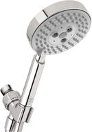 🚿 hansgrohe raindance s 4-inch handheld shower head set modern 3 spray rainair, balanceair, whirl air infusion | easy install with airpower, quickclean & hose (chrome, 2 gpm) logo