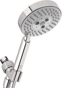 img 4 attached to 🚿 Hansgrohe Raindance S 4-inch Handheld Shower Head Set Modern 3 Spray RainAir, BalanceAir, Whirl Air Infusion | Easy Install with Airpower, QuickClean & Hose (Chrome, 2 GPM)