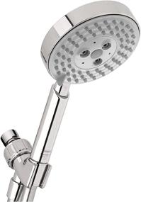 img 2 attached to 🚿 Hansgrohe Raindance S 4-inch Handheld Shower Head Set Modern 3 Spray RainAir, BalanceAir, Whirl Air Infusion | Easy Install with Airpower, QuickClean & Hose (Chrome, 2 GPM)