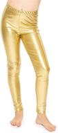 girl's metallic mystique 💃 leggings by stretch is comfort logo