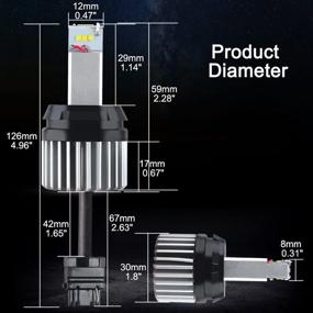 img 2 attached to 💡 Canbus LED лампы для задних фонарей заднего хода - без ошибок, супер яркие, 9-30V, 2200 люмен, совместимы с 3056 3156 3057 3157 T25, 6500K, Подключи и играй