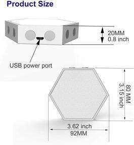 img 1 attached to SELFILA Hexagon RGB Lights: Modular Touch-Sensitive Wall Light Panel for DIY Gaming Room Decor, Multicolor Lamp with Hexagonal Splicing, Honeycomb Lights