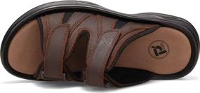 img 2 attached to Propet Mens Slide Sandal Brown Men's Shoes