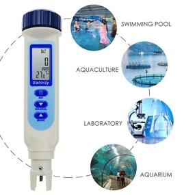 img 2 attached to Pen Type Salinity & Temperature Meter: Ultimate NaCl Salt Water Quality Tester for Saltwater Aquariums, Hydroponics, and Food Processing