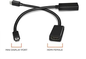 img 2 attached to 🔌 Black Mini DisplayPort to HDMI Adapter - Optimized Thunderbolt/MiniDP to HDMI Cable Adapter