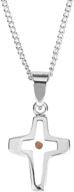 💝 stunning silver plated mustard seed open cross pendant necklace for girls - perfect jewelry gift in a charming gift box logo