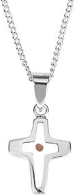 img 4 attached to 💝 Stunning Silver Plated Mustard Seed Open Cross Pendant Necklace for Girls - Perfect Jewelry Gift in a Charming Gift Box